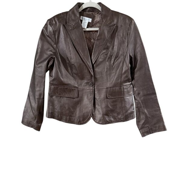 Worthington, genius, leather blazer size large - Picture 7 of 8